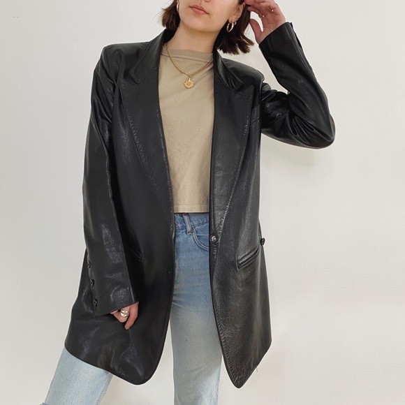 Black Leather Blazers